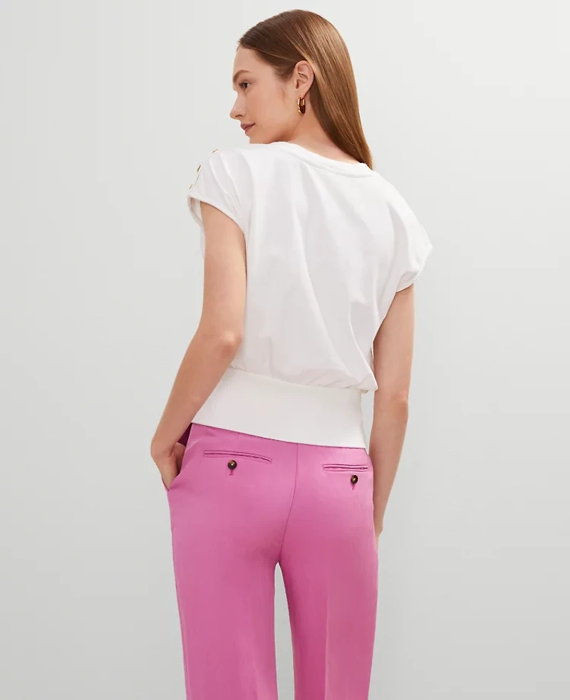 Ann Taylor Shoulder Button Top Women's