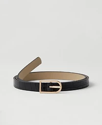 Ann Taylor Skinny Rectangle Buckle Belt Women's