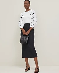Ann Taylor Dotted Cropped Open Cardigan Size XS White Women's