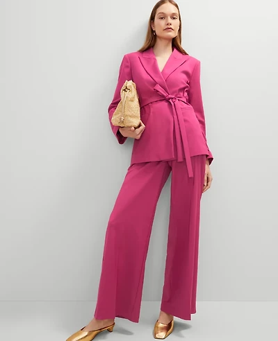 Ann Taylor The Belted Blazer Berry Splash Women's