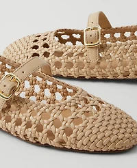 Ann Taylor Woven Mary Jane Ballet Flats Size 11 Sands Edge Women's