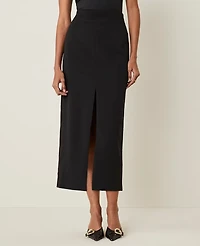 Ann Taylor The Column Maxi Skirt Fluid Crepe Black Women's
