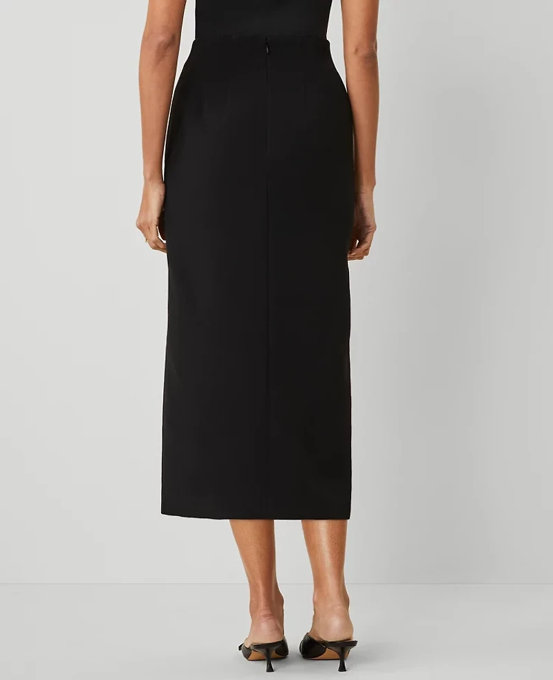Ann Taylor The Column Maxi Skirt Fluid Crepe Black Women's