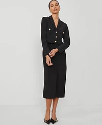 Ann Taylor The Column Maxi Skirt Fluid Crepe Black Women's