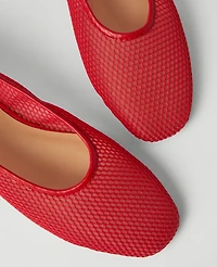 Ann Taylor Mesh Ballet Flat Red Pepper Women's