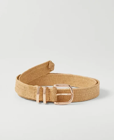 Ann Taylor Straw Trouser Belt Size Large Natural Women's
