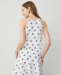 Ann Taylor Floral Lace Halter Top Size 10 White Women's