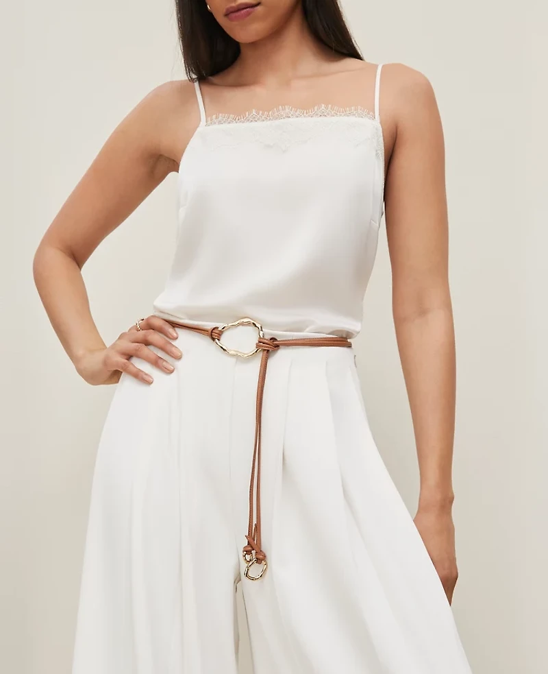 Ann Taylor Loop Pull-Through Belt Size M/L Light Brown Sugar Women's