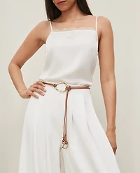 Ann Taylor Loop Pull-Through Belt Size M/L Light Brown Sugar Women's