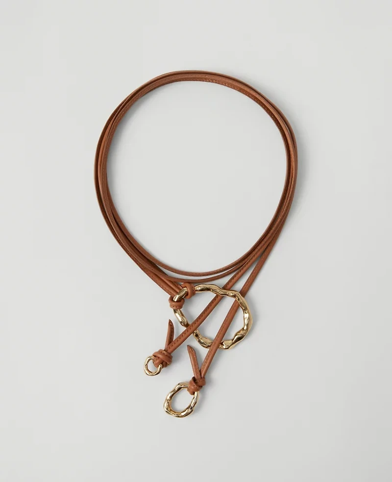 Ann Taylor Loop Pull-Through Belt Size M/L Light Brown Sugar Women's