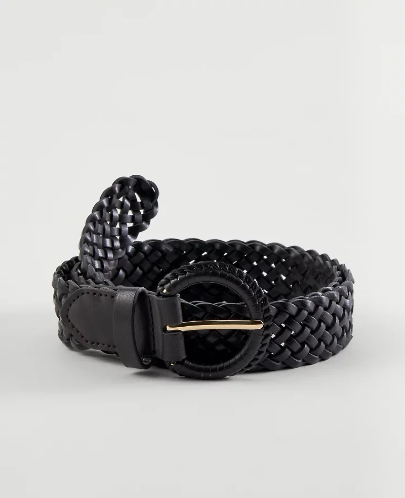Ann Taylor Covered Buckle Woven Belt Women's
