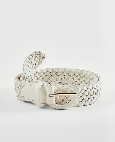 Ann Taylor Covered Buckle Woven Belt Women's