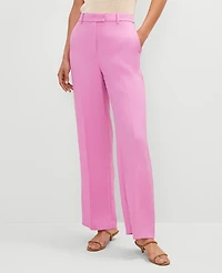 Ann Taylor The Straight Trouser Pant Twill Pink Orchid Women's