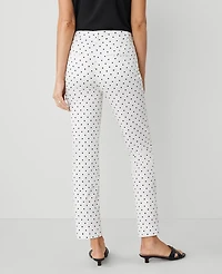 Ann Taylor The Cotton Crop Pant Dot White Women's