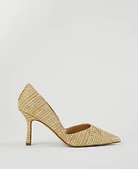 Ann Taylor Azra Metallic Straw Pumps Gold Women's
