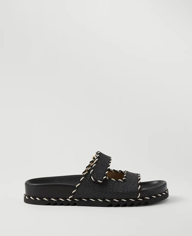 Ann Taylor Weekend Collection Straw Sport Sandals Women's