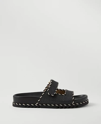 Ann Taylor Weekend Collection Straw Sport Sandals Women's