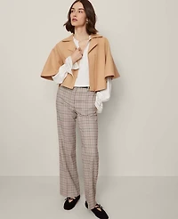 Ann Taylor The Jayne Trouser Pant Plaid Pale Sandalwood Women's