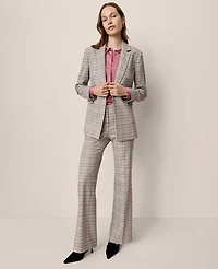 Ann Taylor The Jayne Trouser Pant Plaid Pale Sandalwood Women's