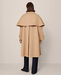 Ann Taylor Removable Cape Trench Coat Cafe Au Lait Women's