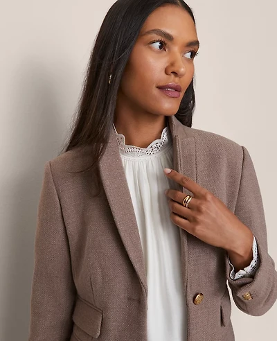 Ann Taylor The Greenwich Blazer Cardamom Heather Women's