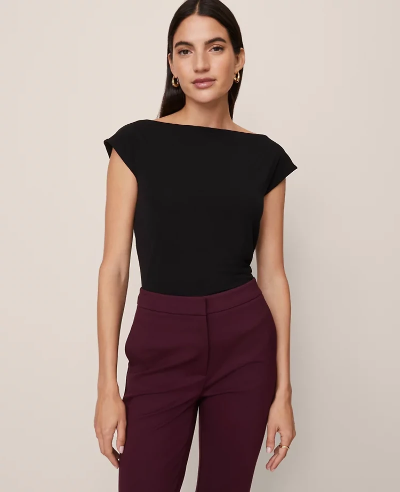 Ann Taylor Sleeveless Boatneck Top Women's