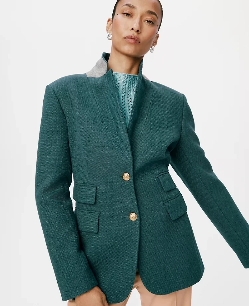 Ann Taylor The Greenwich Blazer Deep Atlantic Teal Women's