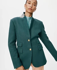 Ann Taylor The Greenwich Blazer Deep Atlantic Teal Women's