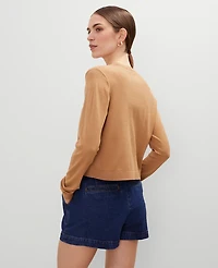 Ann Taylor Petite Cropped Open Cardigan Women's