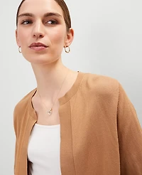 Ann Taylor Petite Cropped Open Cardigan Women's