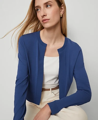 Ann Taylor Petite Cropped Open Cardigan Women's