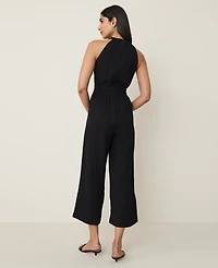 Ann Taylor Petite Halter Jumpsuit Size 0 Black Women's