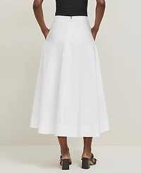 Ann Taylor Petite Tea Length Skirt Size 12 White Women's