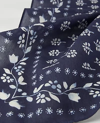 Ann Taylor Weekend Collection Petaled Square Scarf Night Sky Women's