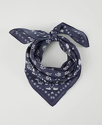 Ann Taylor Weekend Collection Petaled Square Scarf Night Sky Women's