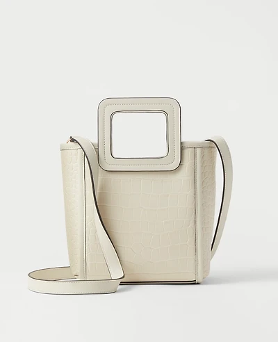 Ann Taylor Embossed Handle Crossbody Bag Women's