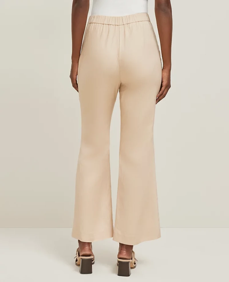 Ann Taylor The Petite Flare Ankle Pant Linen Blend Women's
