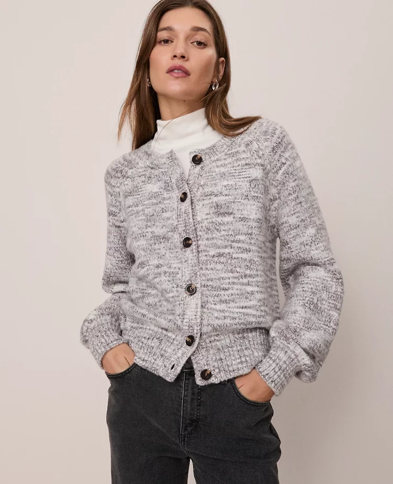 Ann Taylor Weekend Collection Marled Cardigan Multi Women's
