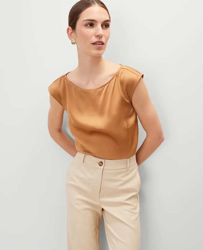 Ann Taylor Sleeveless Crew Neck Top Women's