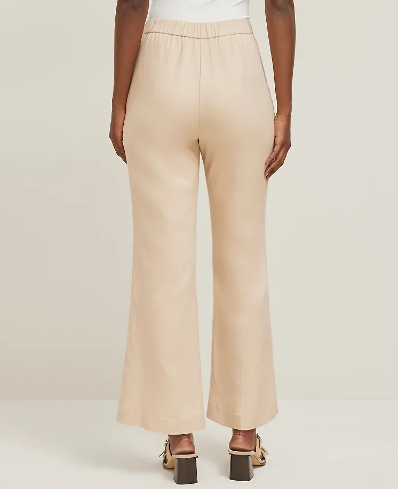 Ann Taylor The Flare Ankle Pant Linen Blend — Curvy Fit Women's