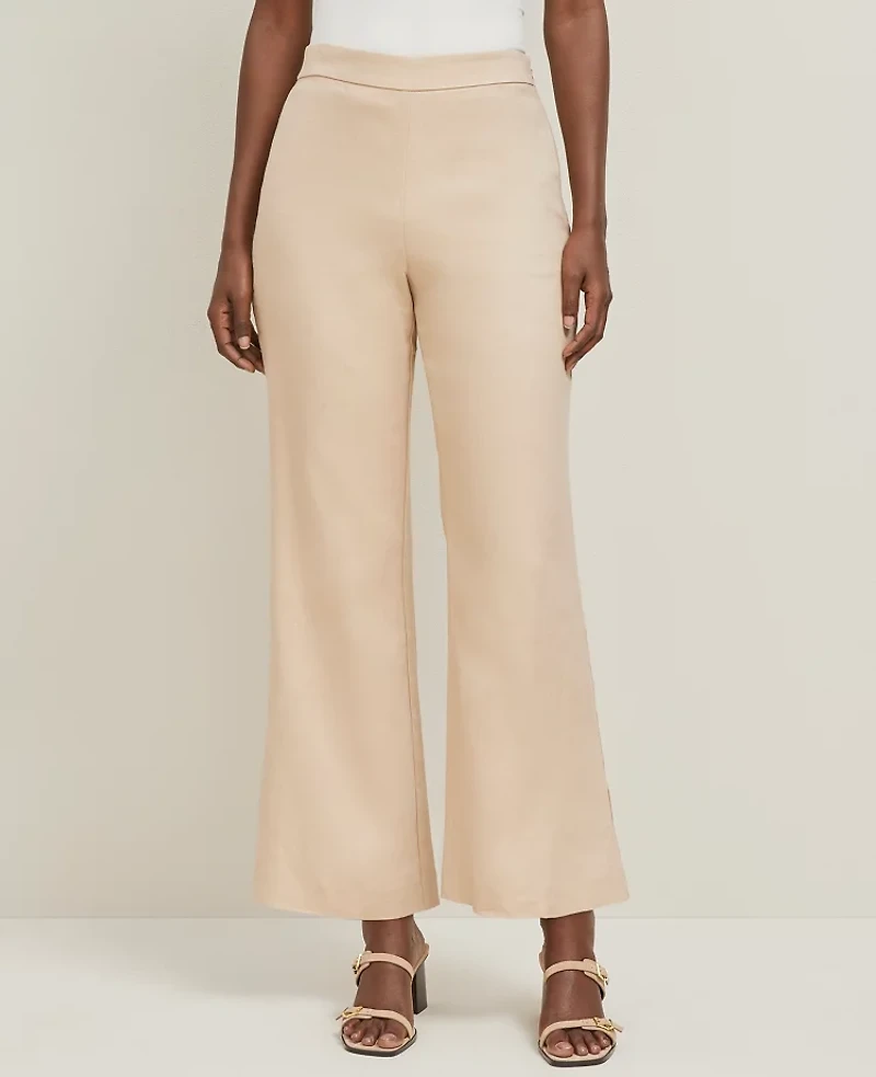Ann Taylor The Flare Ankle Pant Linen Blend — Curvy Fit Women's