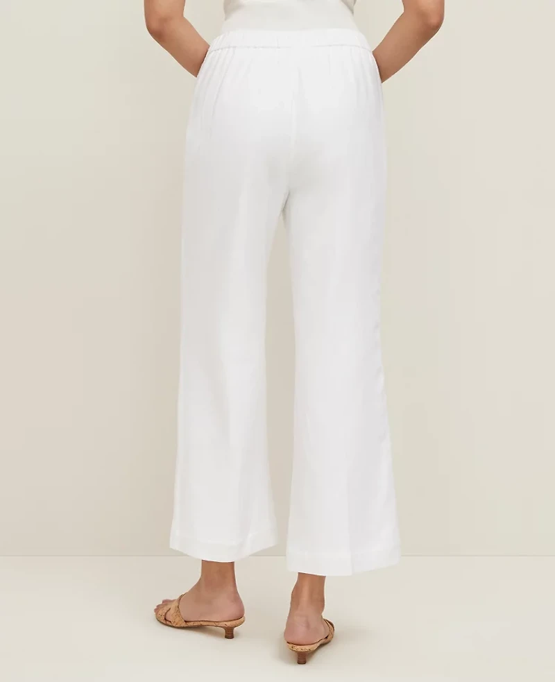 Ann Taylor The Flare Ankle Pant Linen Blend — Curvy Fit Women's