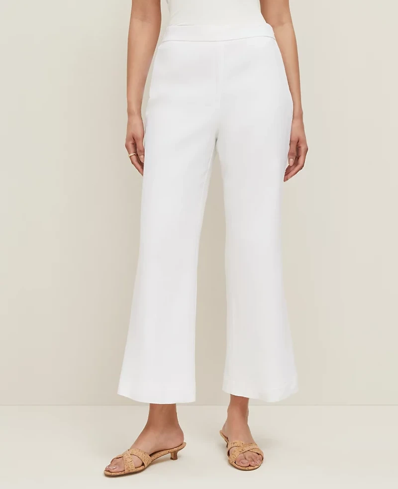 Ann Taylor The Flare Ankle Pant Linen Blend — Curvy Fit Women's