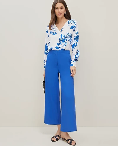 Ann Taylor The Petite Grace Straight Pant Size 6 Power Blue Women's