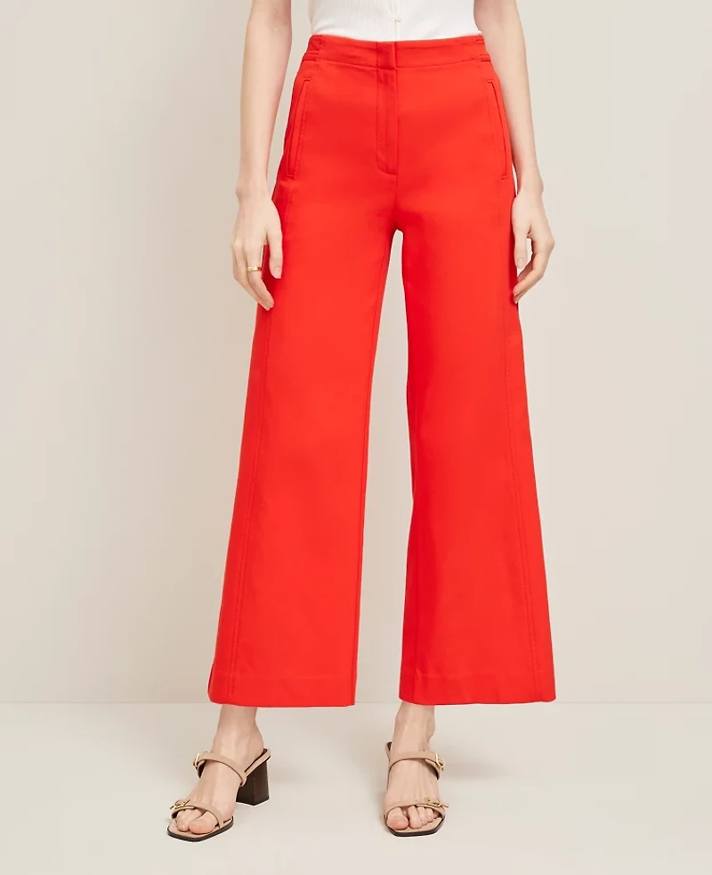 Ann Taylor The Petite Grace Straight Pant Fiery Red Women's