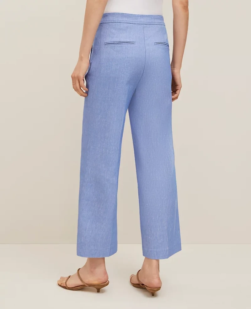 Ann Taylor The Petite Sailor Grace Straight Pant Size 2 Blue Grotto Women's