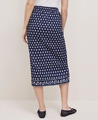 Ann Taylor Petite Weekend Collection Petaled Sarong Skirt Blue Women's
