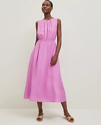 Ann Taylor Petite Cutout Back Midi Dress Orchid Glow Women's