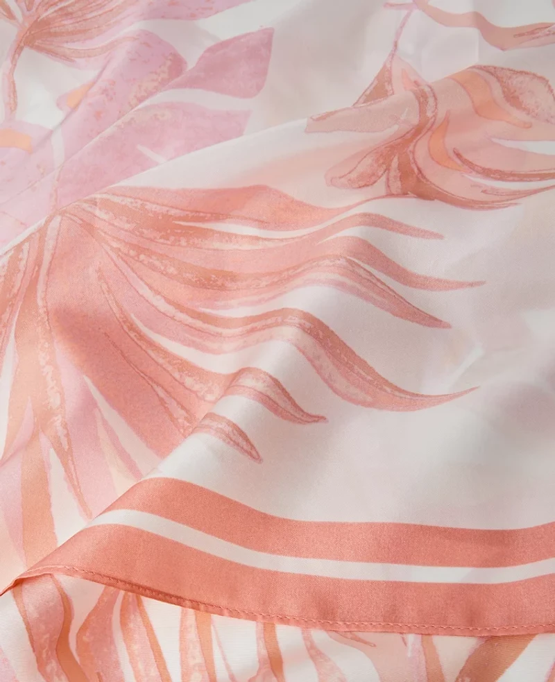 Ann Taylor Floral Square Silk Scarf White Women's