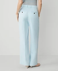 Ann Taylor The Straight Trouser Twill Blue Glow Women's